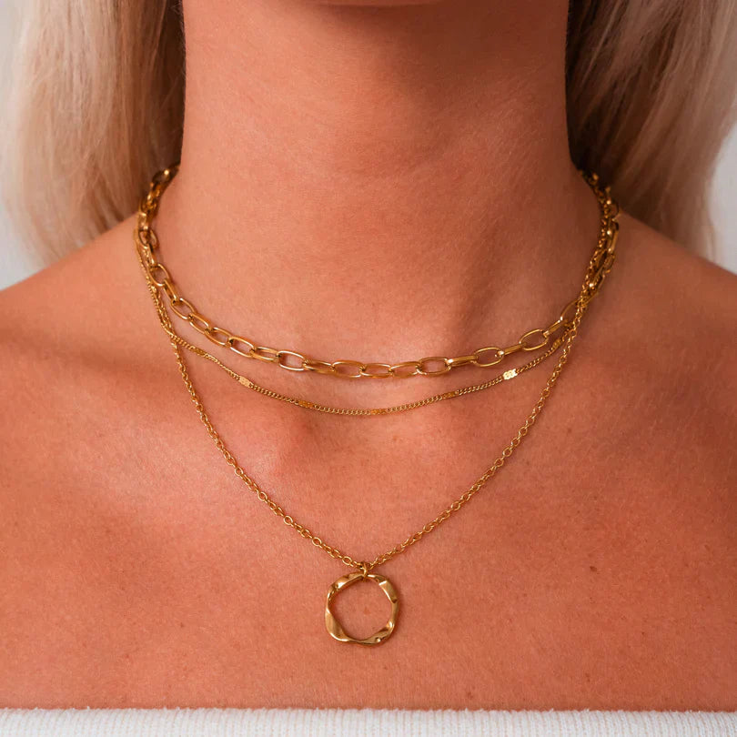Gold Sleek Layered Necklace