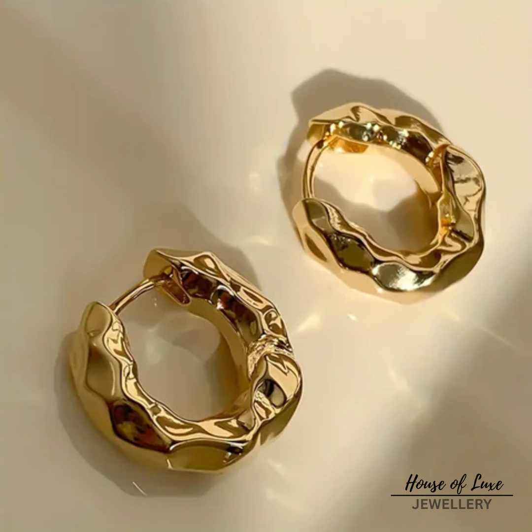 Stylish Golden Hoop Earrings