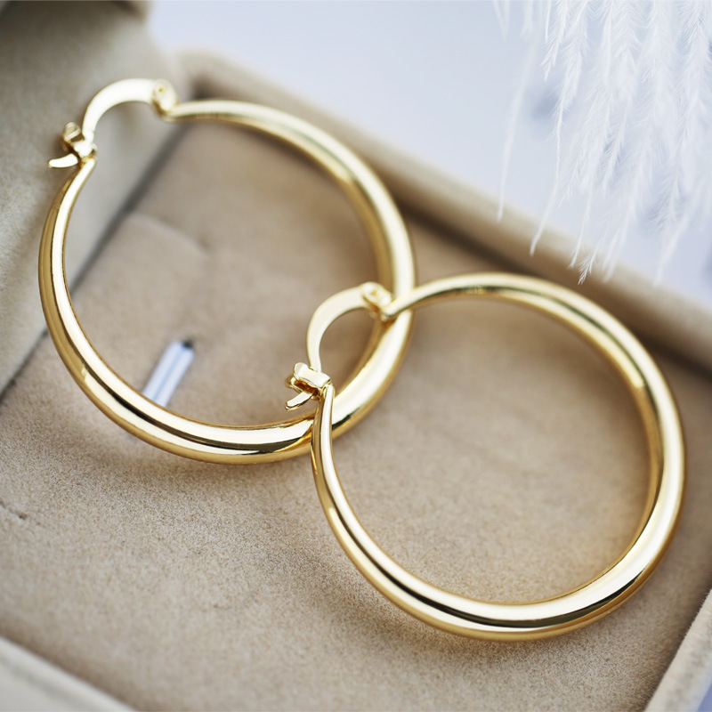 Trendy Golden Hoops