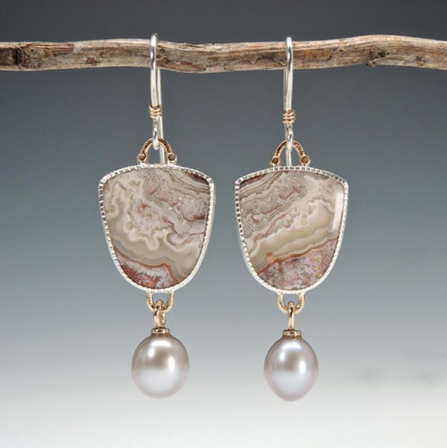 Elegant Natural Stone Pearl Earrings