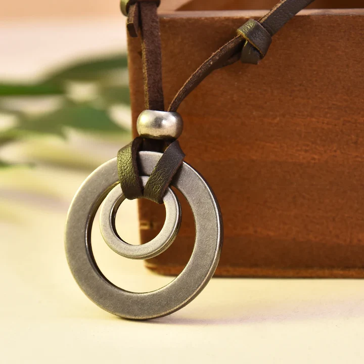 Classic Silver Circles Necklace