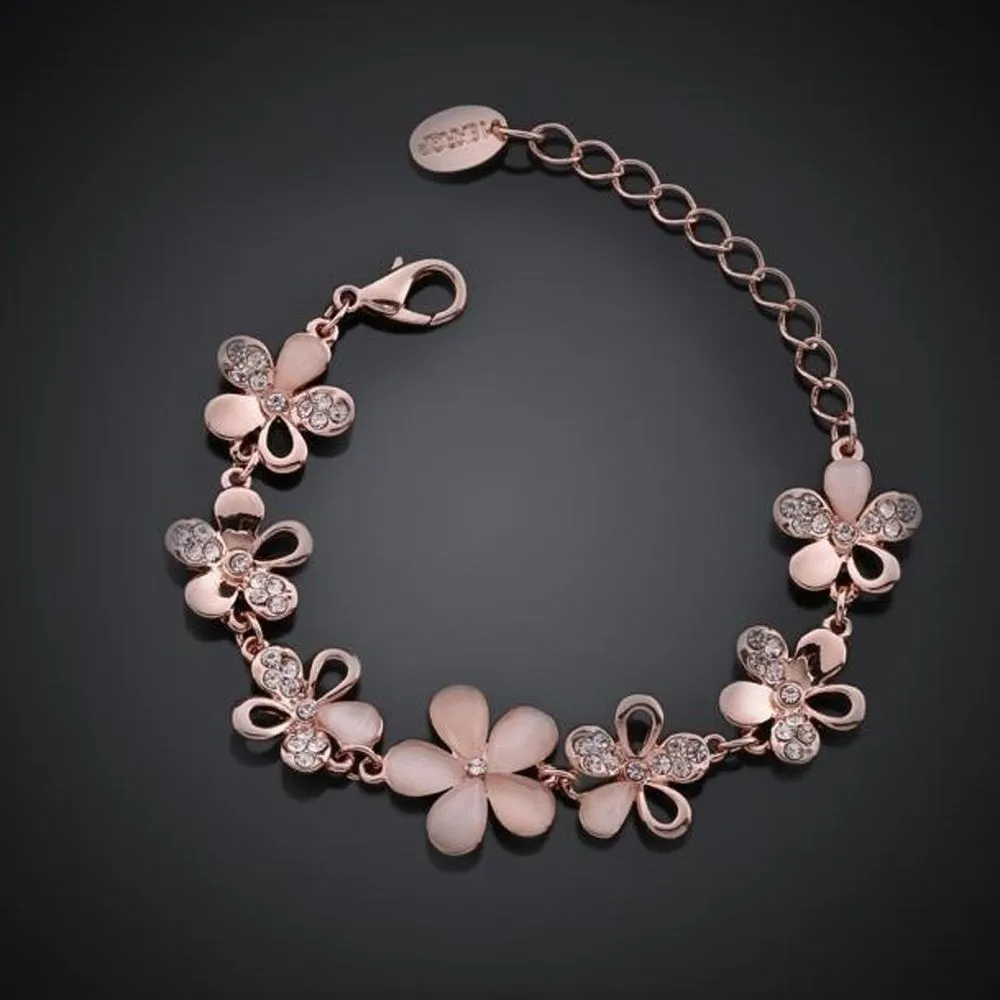 Classic Rose Flower Bracelet