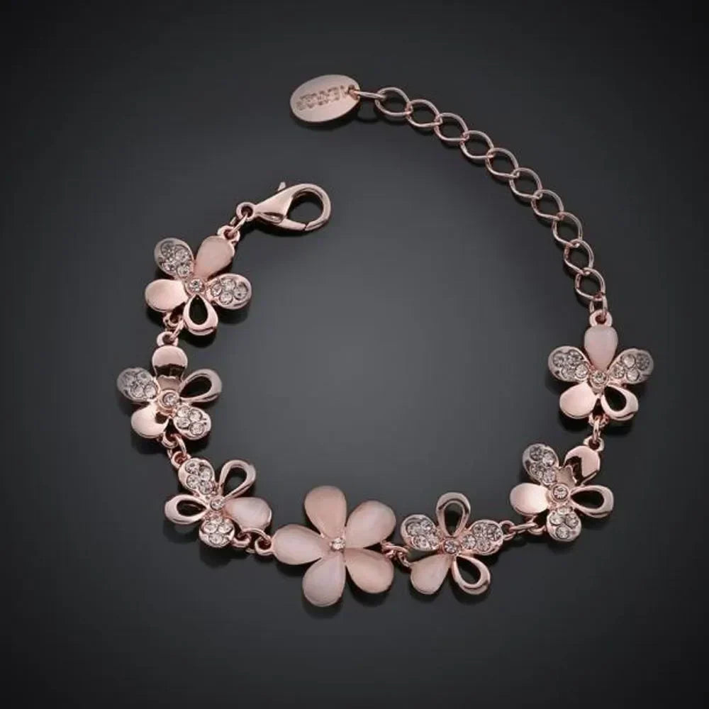 Modern Rose Flower Bracelet