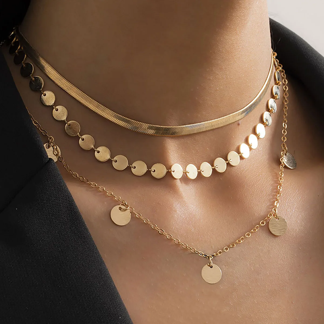 Timeless Golden Plates Necklace