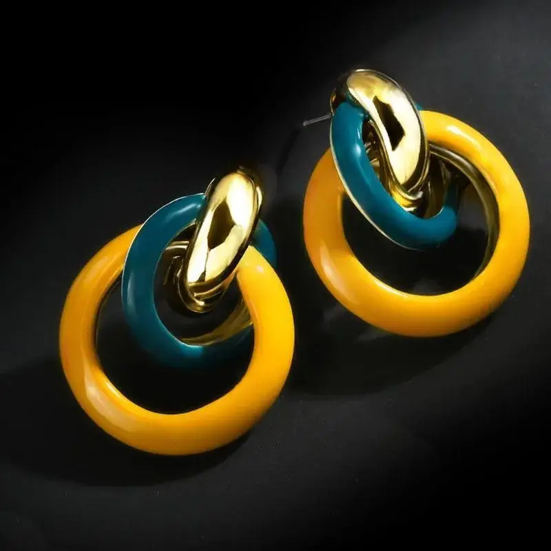 Timeless Yellow Hoop Earrings