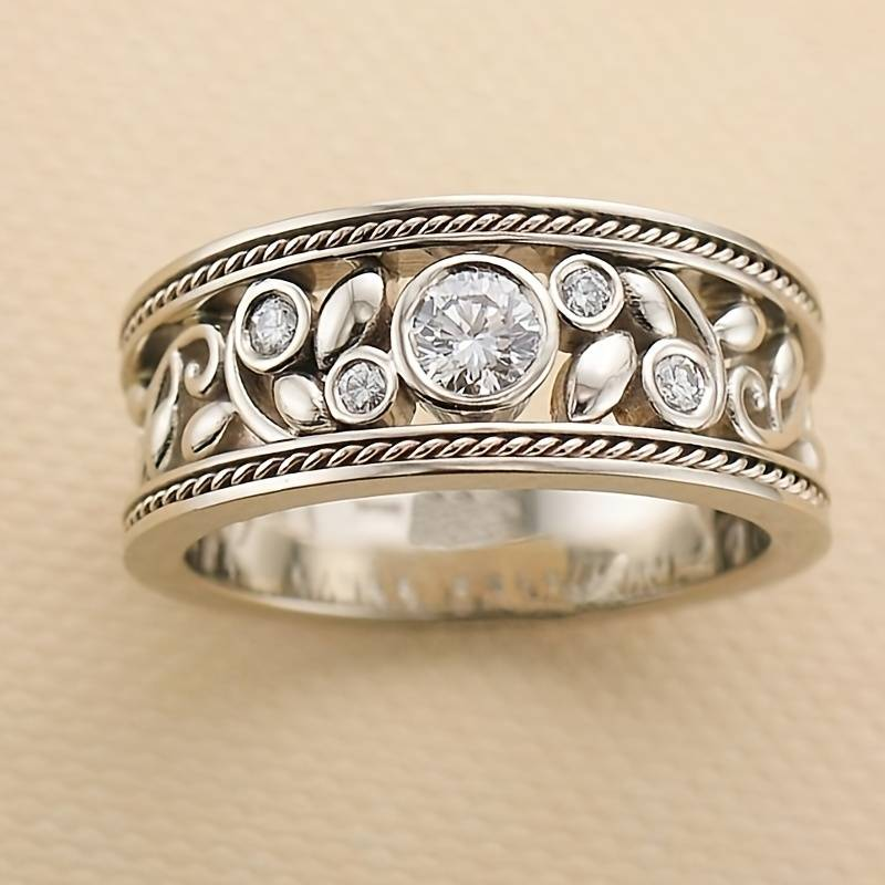 Trendy Silver & Zirconia Ring