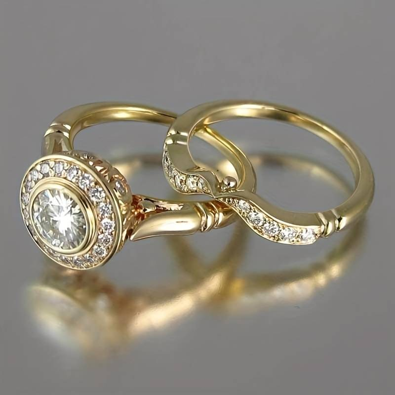 Minimalist Gold & Zirconia Ring Pack