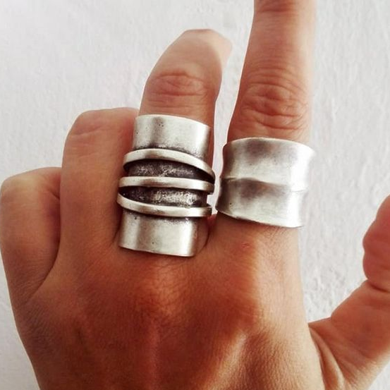 Minimalist Silver Ring Set