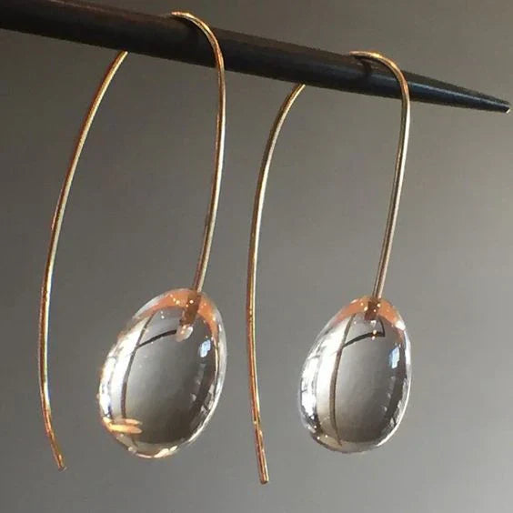 Timeless Grey Crystal Drop Earrings