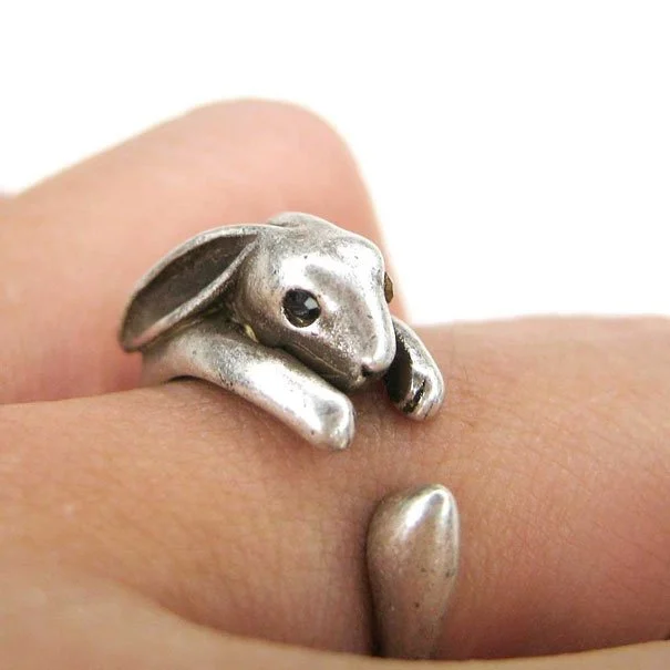 Stylish Silver Bunny Ring