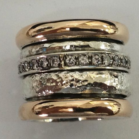Modern Layered Thick Gold Ring