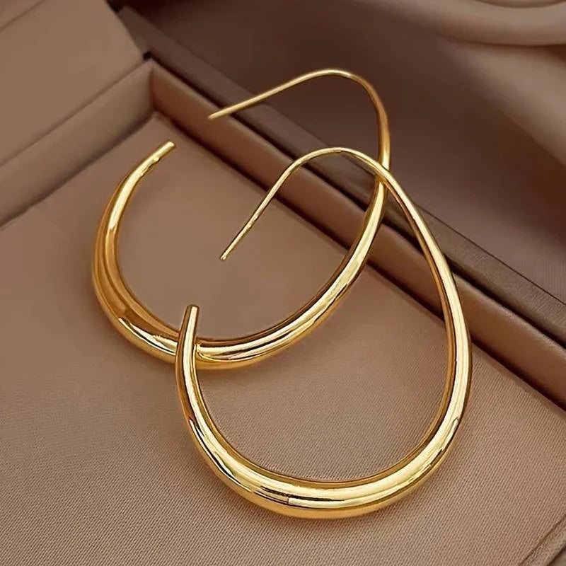 Stylish Gold Hoop Earrings