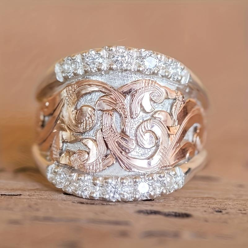 Sleek Silver & Rose Ring