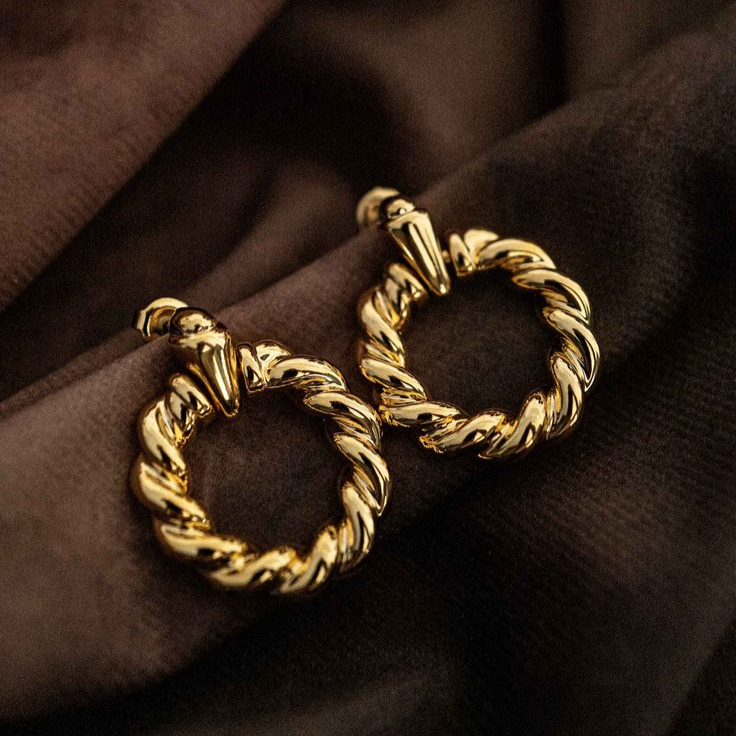Timeless Braided Hoop Golden Earrings