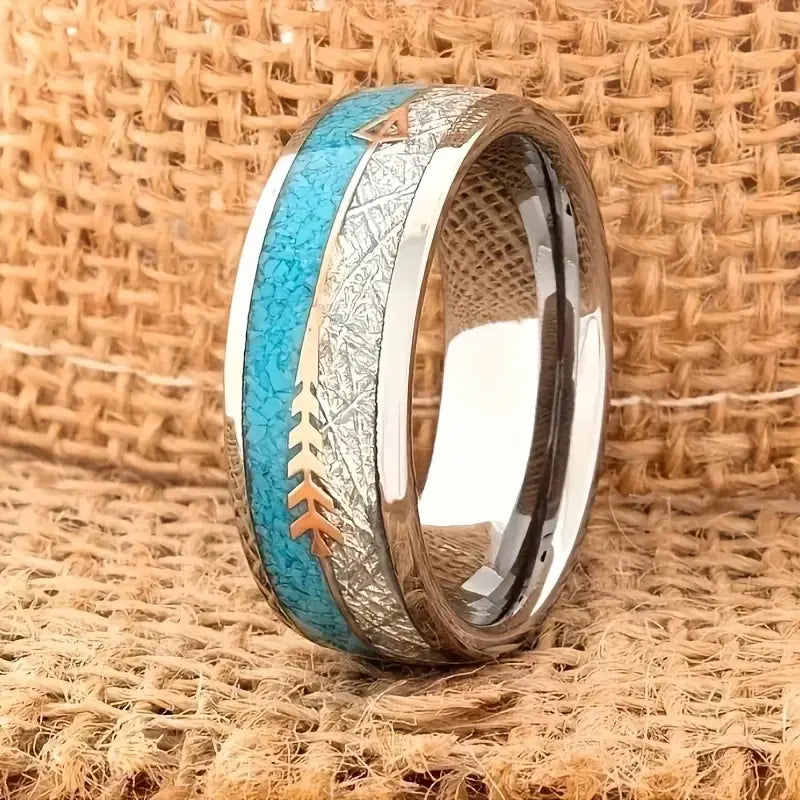 Minimalist Enamel Silver Ring