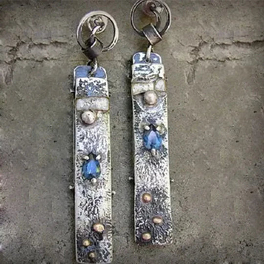 Blue Stone Timeless Earrings