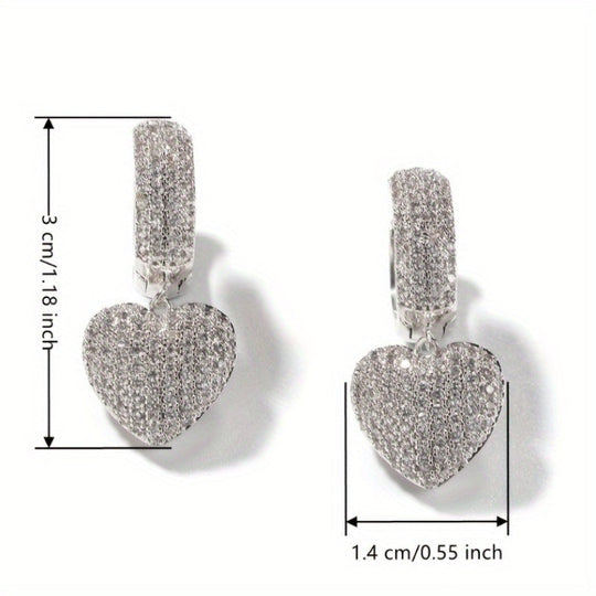 Trendy Micro Pave Zirconia Earrings