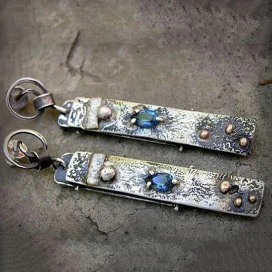 Blue Stone Timeless Earrings