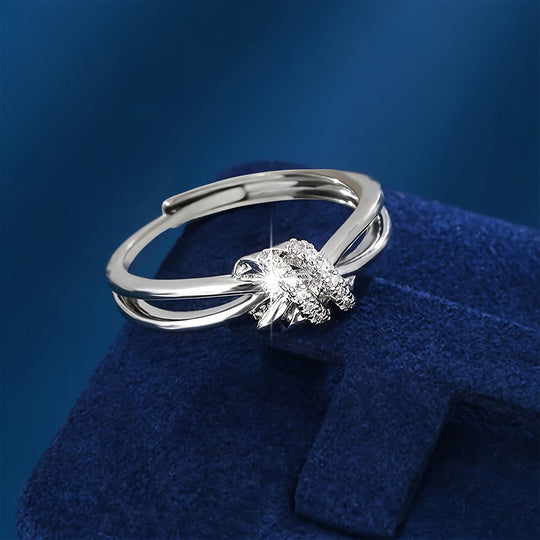 Adjustable Cubic Zirconia Cuff Ring