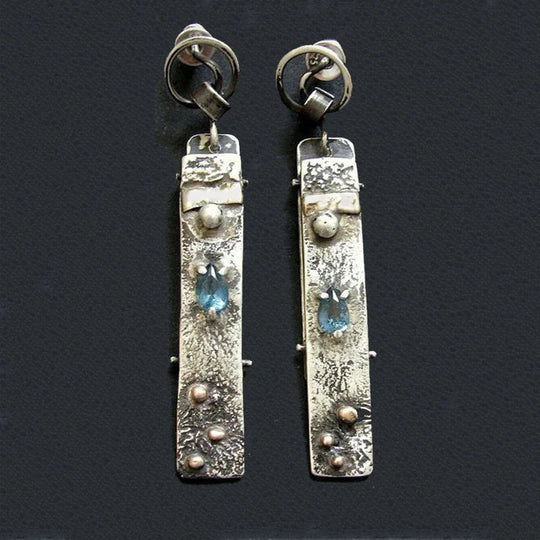 Blue Stone Timeless Earrings