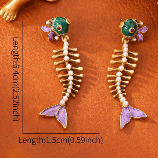 Trendy Bohemian Fish Earrings