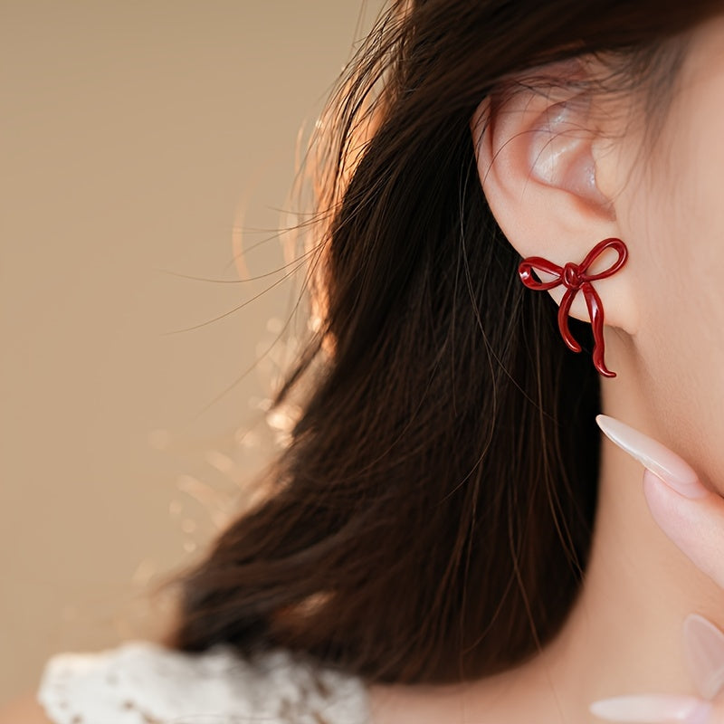 Classic Bowknot Stud Earrings