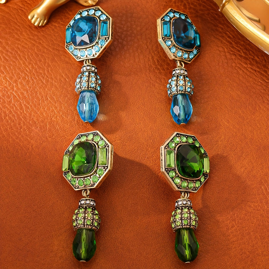 Minimalist Rhinestone Drop Earrings