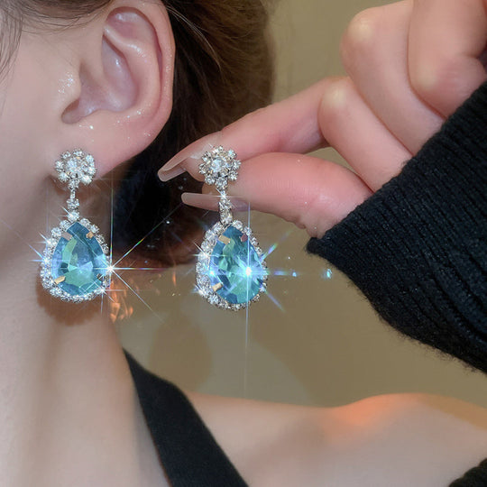 Classic Rhinestone Teardrop Earrings
