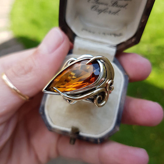 Timeless Irregular Oval Shape Crystal Ring