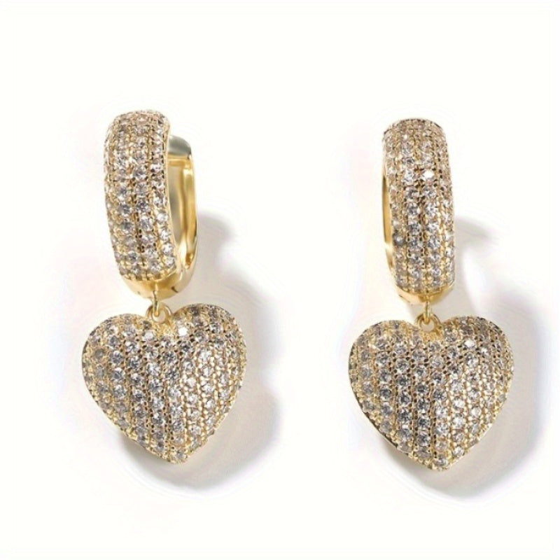 Trendy Micro Pave Zirconia Earrings