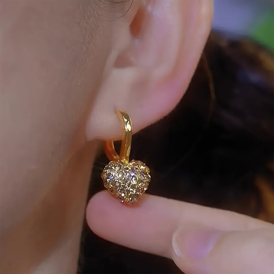 Trendy Heart Drop Earrings