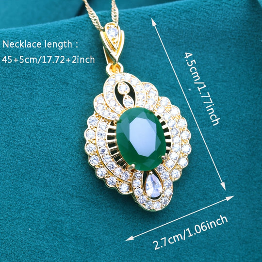 Elegant Synthetic Zirconia Pendant Necklace