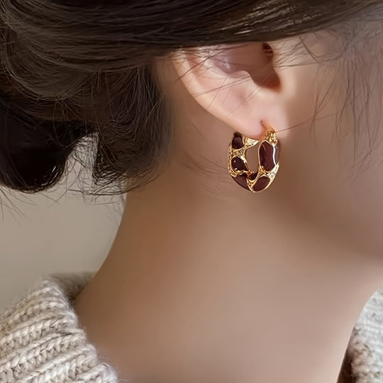 Sleek Elegant Style Hoop Earrings