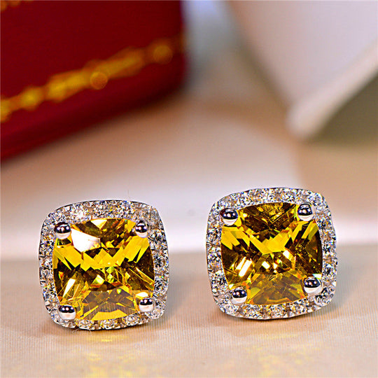 Classic Stone Stud Earrings