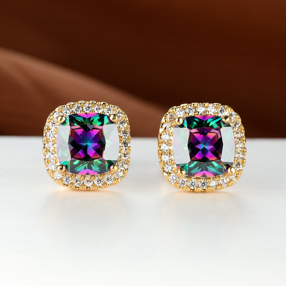 Classic Stone Stud Earrings