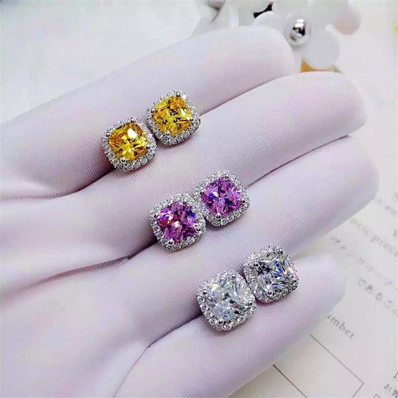 Classic Stone Stud Earrings