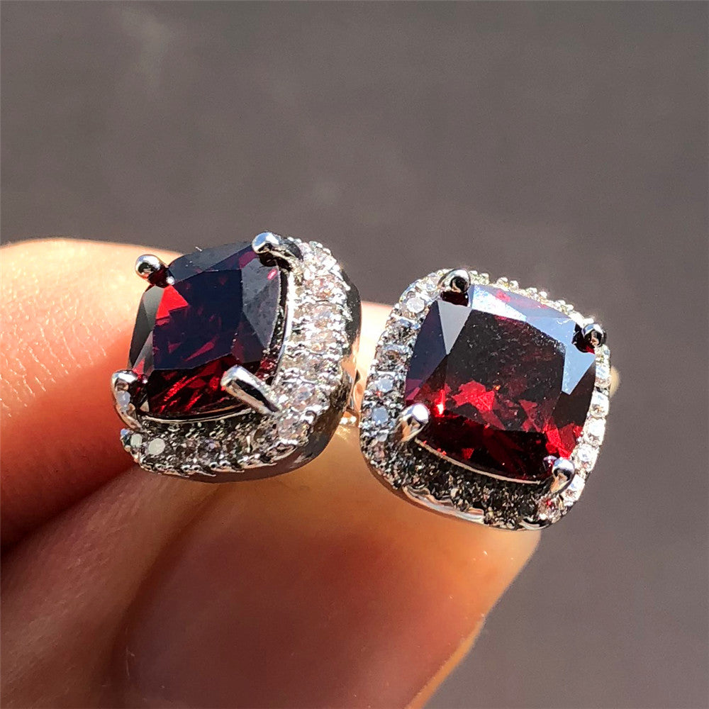 Classic Stone Stud Earrings