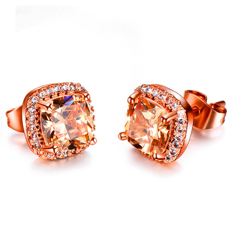 Classic Stone Stud Earrings
