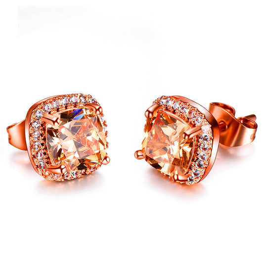 Classic Stone Stud Earrings