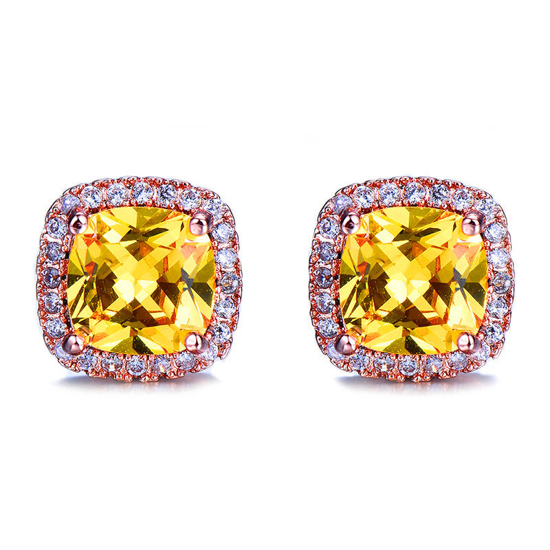Classic Stone Stud Earrings