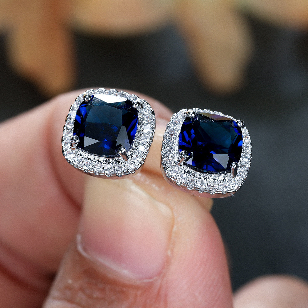 Classic Stone Stud Earrings