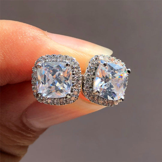 Classic Stone Stud Earrings