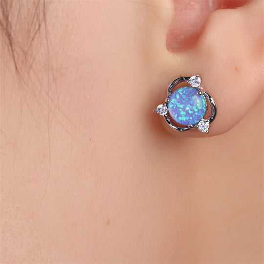 Exquisite Stylish Flower Stud Earrings