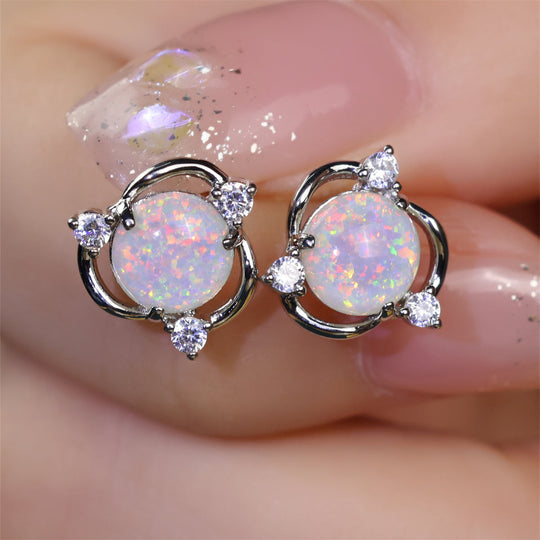 Exquisite Stylish Flower Stud Earrings