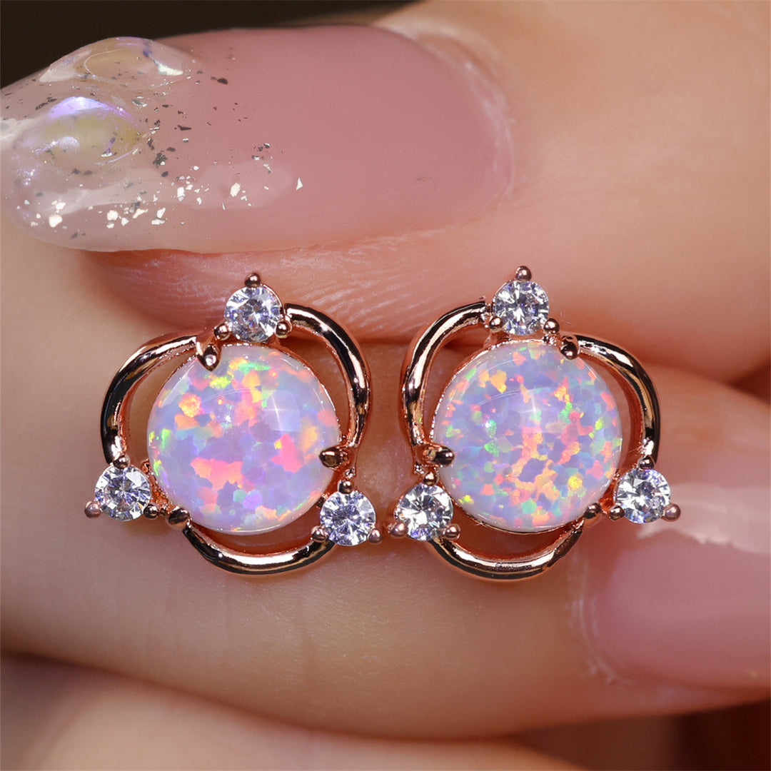 Exquisite Stylish Flower Stud Earrings