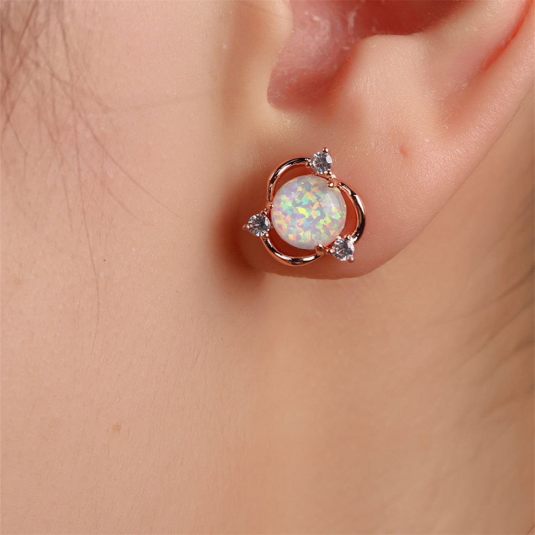 Exquisite Stylish Flower Stud Earrings