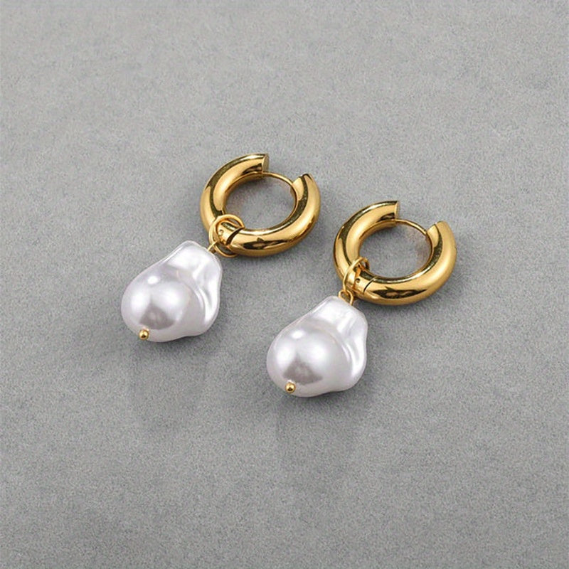 Trendy  Pearl Drop Earrings