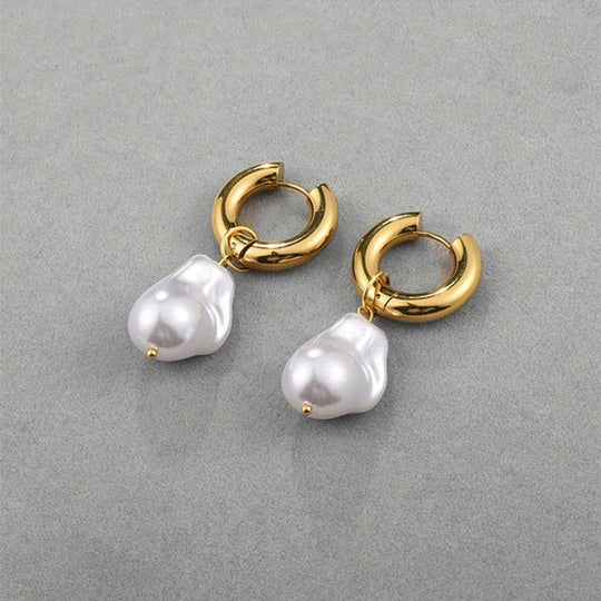 Trendy  Pearl Drop Earrings