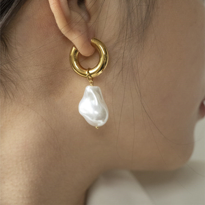 Trendy  Pearl Drop Earrings