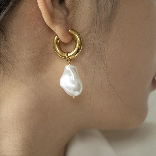 Trendy  Pearl Drop Earrings